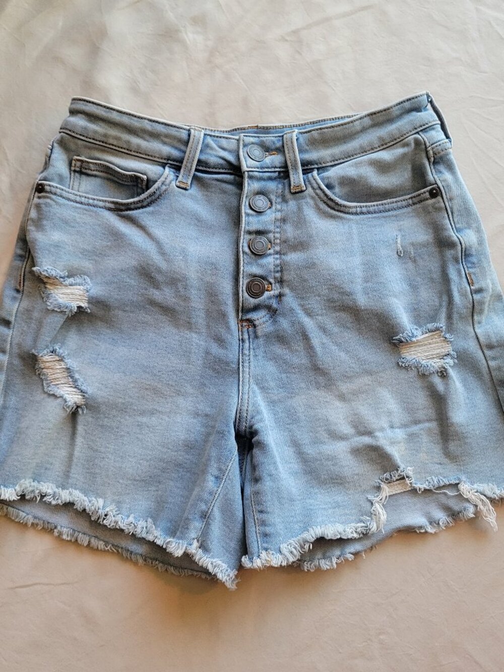 LC Denim Jean Shorts High Waisted Distressed